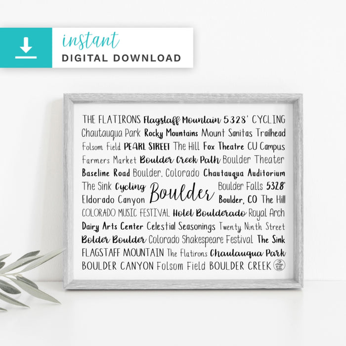 Boulder, CO Digital Download