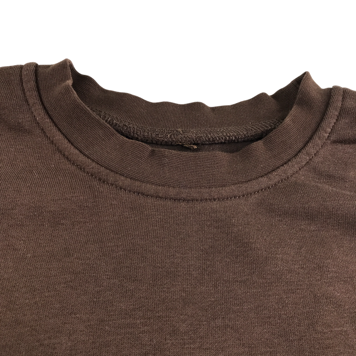 Brown unisex crew neck sweatshirt school jumper