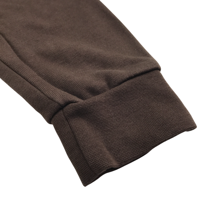 Brown unisex crew neck sweatshirt school jumper