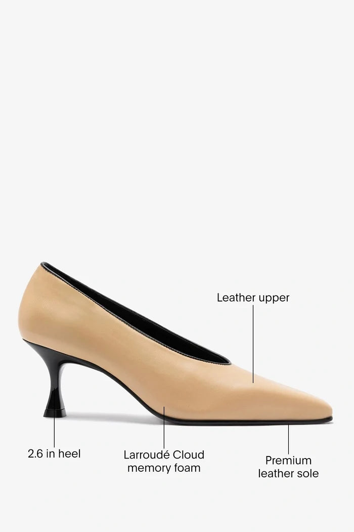 Cambon Pump Sand Leather Pump Larroudé