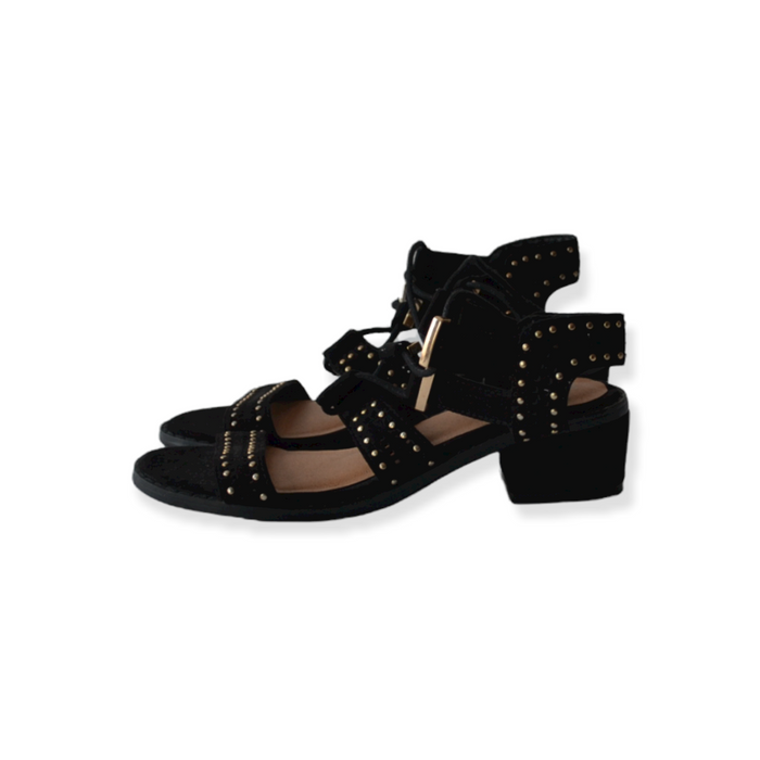 Candy Couture size UK 1 black kitten heels sandals