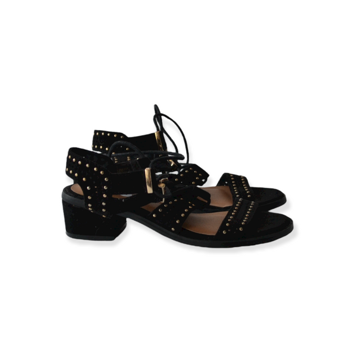 Candy Couture size UK 1 black kitten heels sandals
