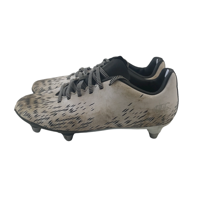 Canterbury size UK 2 white and black rugby boots