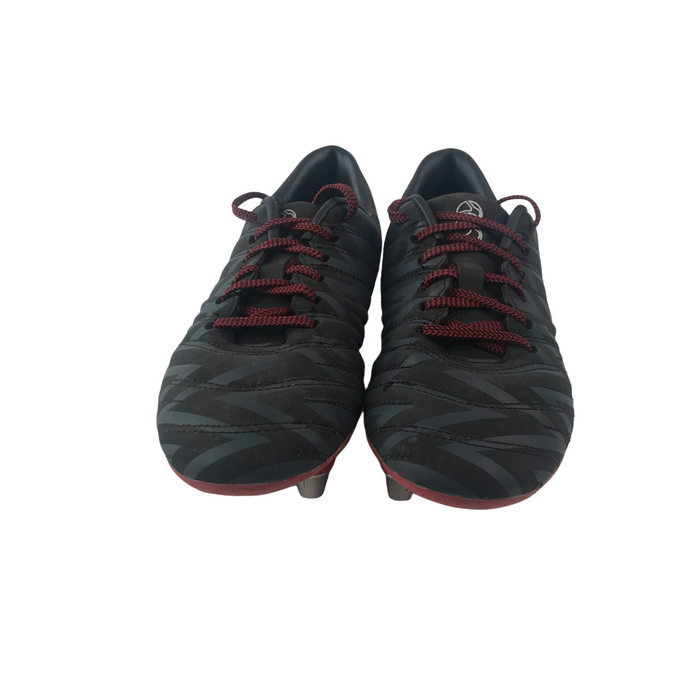 Canterbury soze UK 3 black grey and red rugby boots