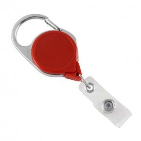 Carabiner Badge Reel with Slide Clip and Strap, Qty = 25