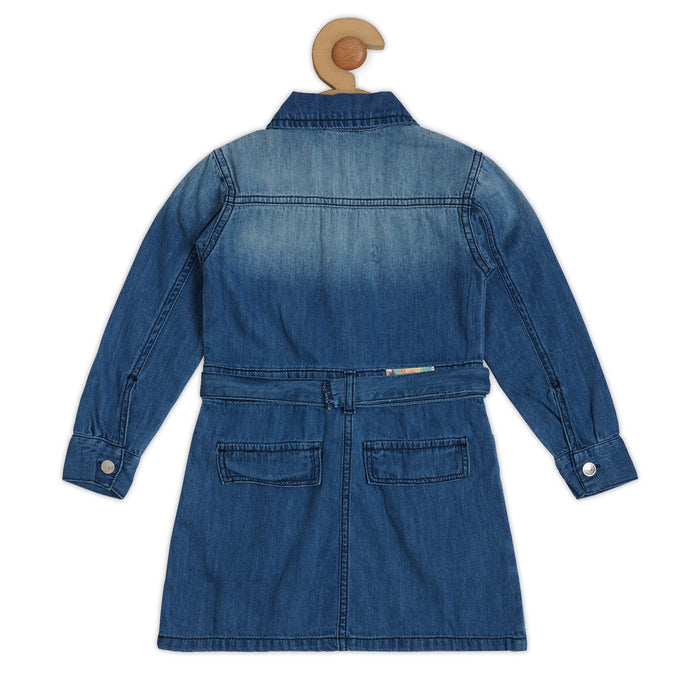 CARGO DENIM DRESS VTM07-009 RAW-BLUE