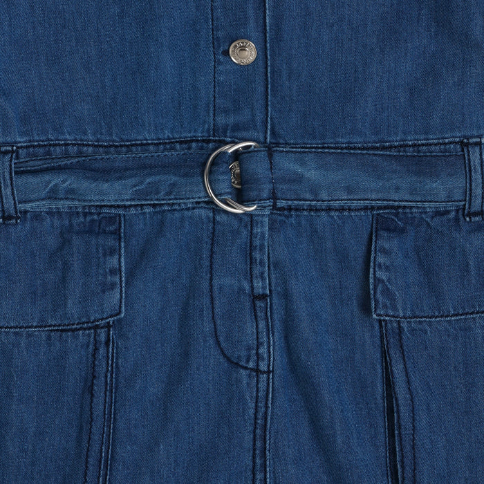 CARGO DENIM DRESS VTM07-009 RAW-BLUE