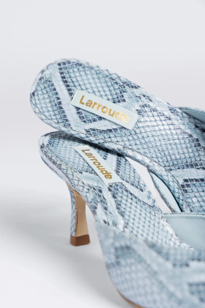 Carine Mule Maya Python Leather Mule Larroudé