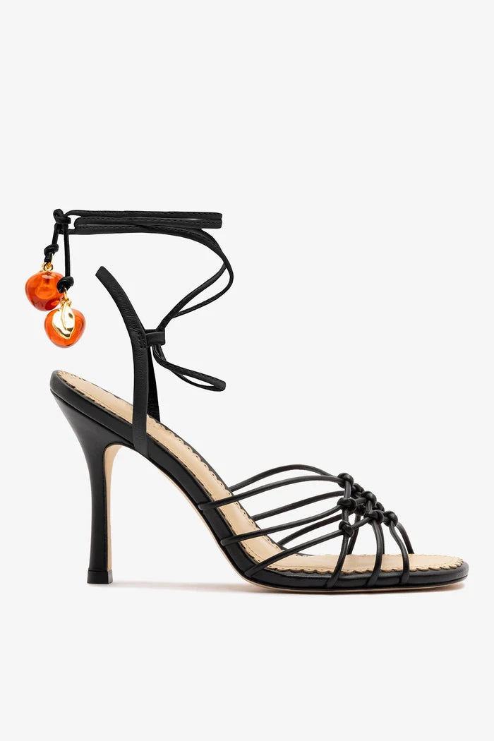 Carmen Sandal Black Leather Sandal Larroudé