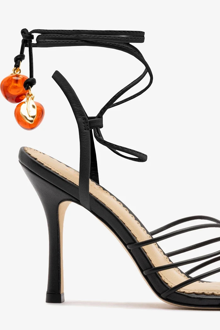 Carmen Sandal Black Leather Sandal Larroudé