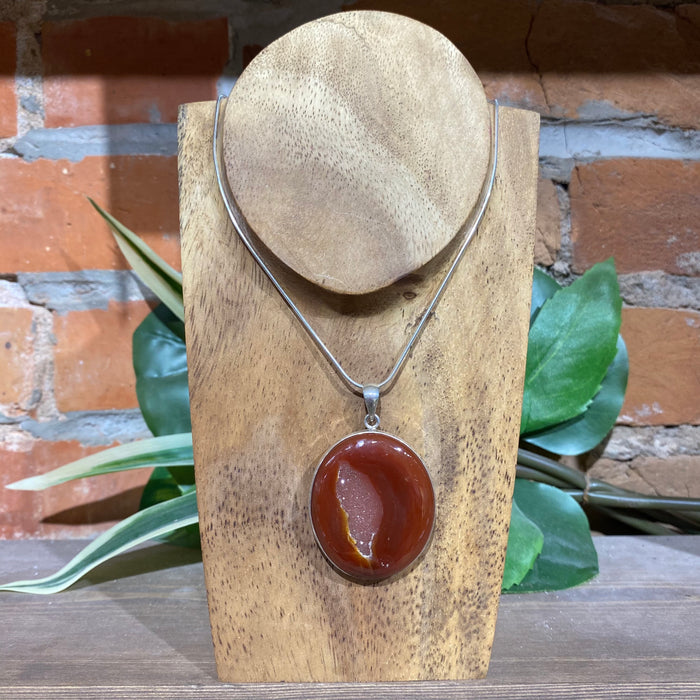 Carnelian Druzy Pendant