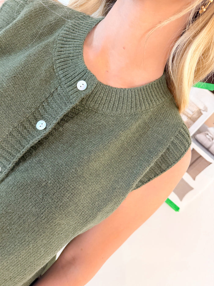 Wishlist Caroline Button Up Sweater Vest – women's sweater