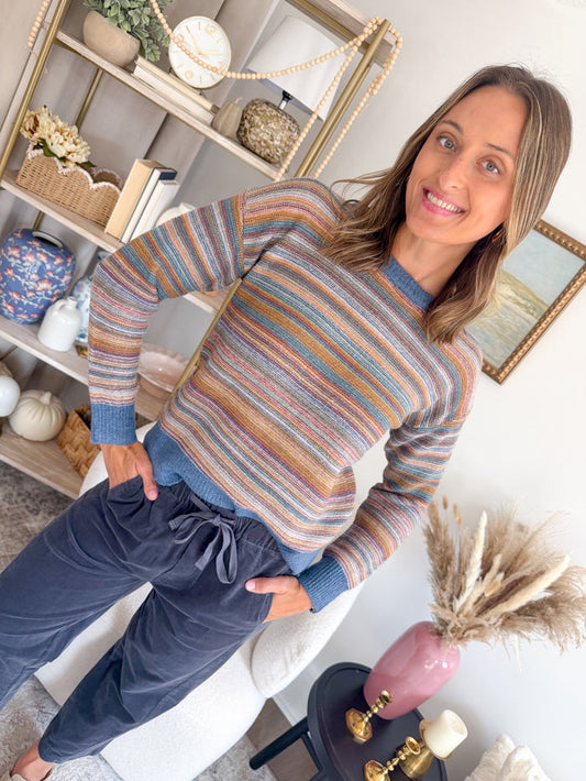 Be Cool Cassie Denim Multi Colored Sweater – women's sweater