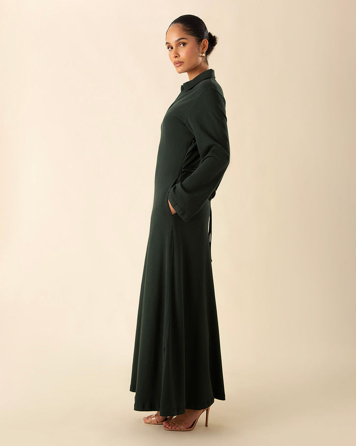 Castello Dress Dark Green