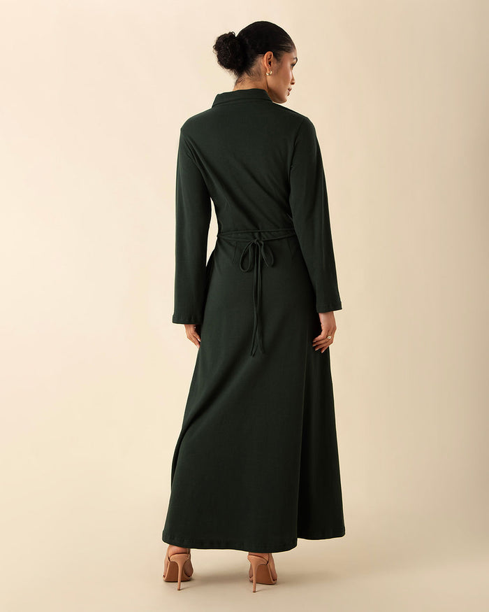 Castello Dress Dark Green