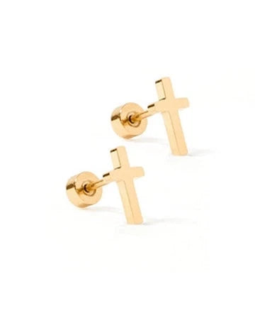Catherine Cross Stud Screwback Earring