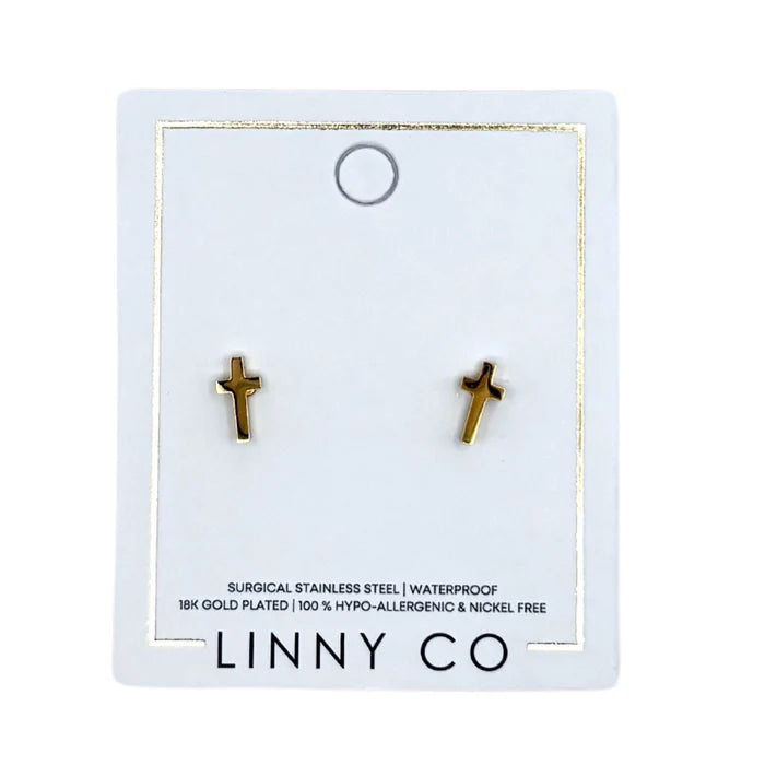 Catherine Cross Stud Screwback Earring