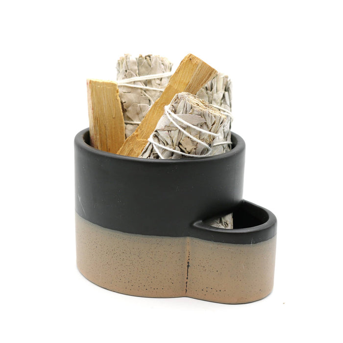 Ceramic Palo Santo Burner w/ Match Slot