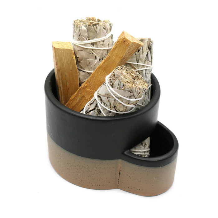 Ceramic Palo Santo Burner w/ Match Slot