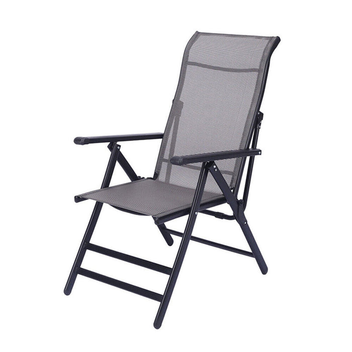 Chaise longue pliante à dossier haut, chaises de jardin inclinables pour la plage