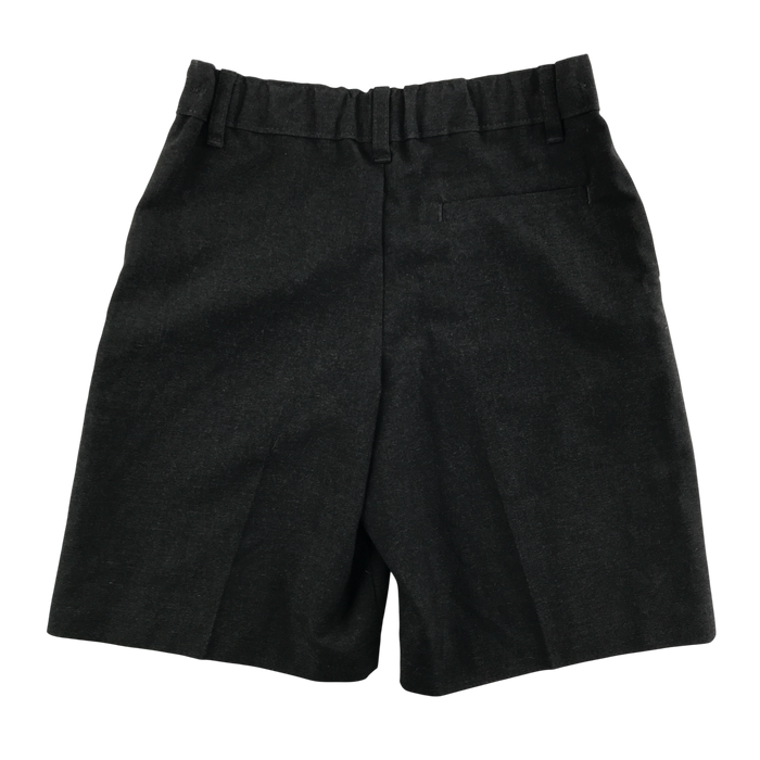 Charcoal boys adjustable waist school shorts