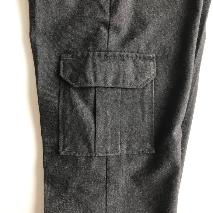Charcoal boys cargo style adjustable waist school trousers