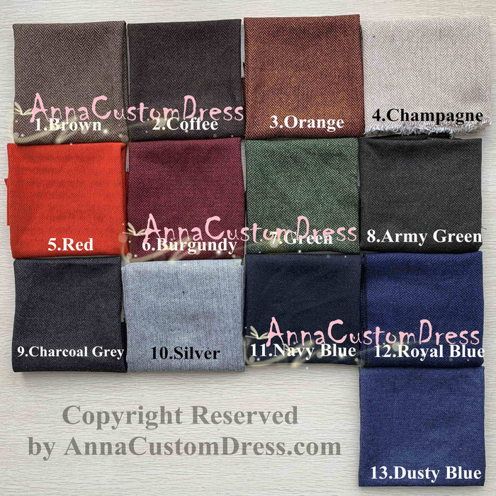 Charcoal Grey Herringbone Men's Vest Made to Order Wedding Groomsmen Waistcoat