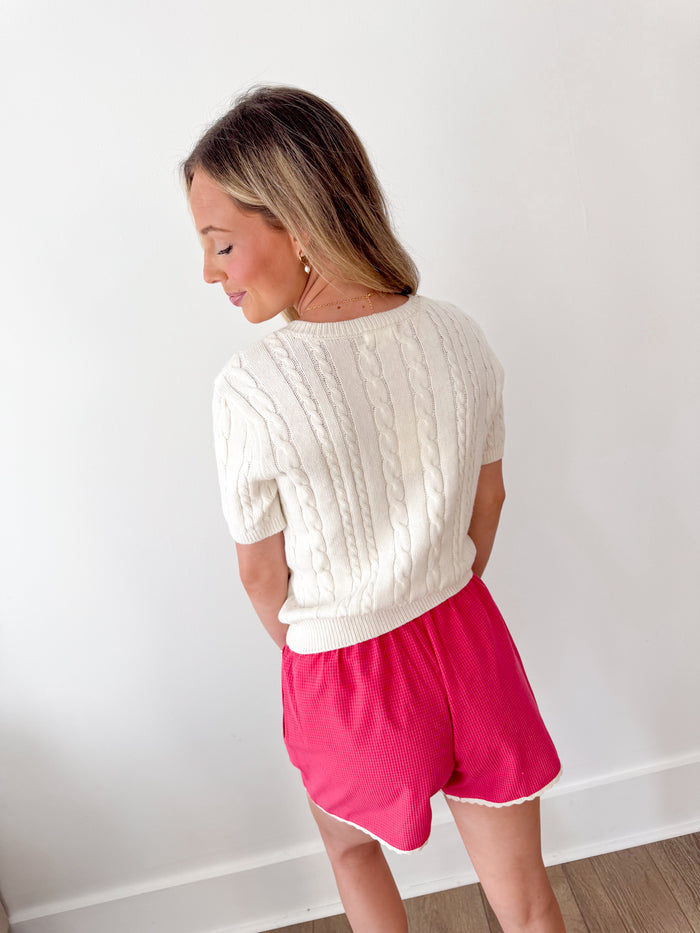 Things Between Cherry Gingham Check Shorts – women's shorts
