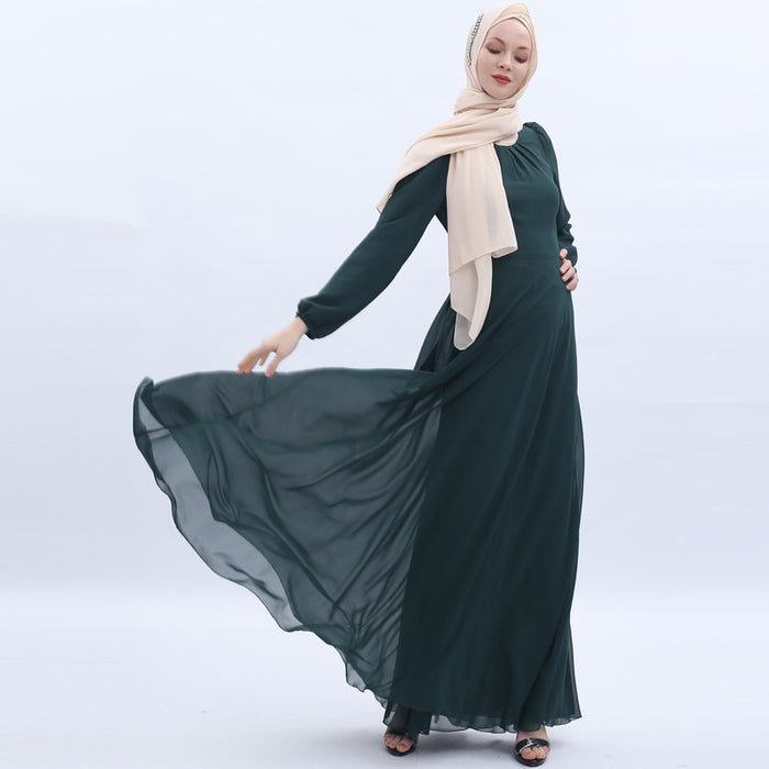 Chiffon Elegant Muslim Photography Dresses 2021  Maxi Dress For women with Hijab