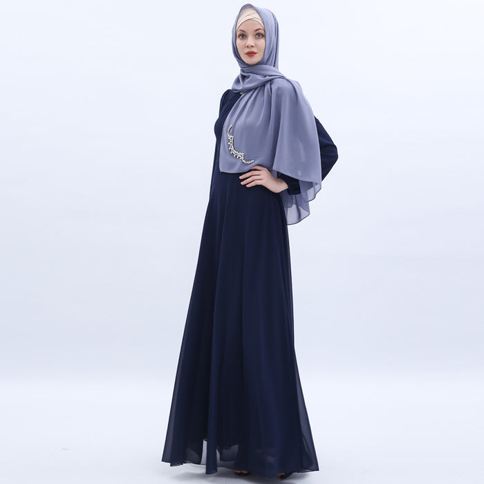 Chiffon Elegant Muslim Photography Dresses 2021  Maxi Dress For women with Hijab