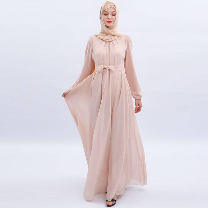 Chiffon Elegant Muslim Photography Dresses 2021  Maxi Dress For women with Hijab