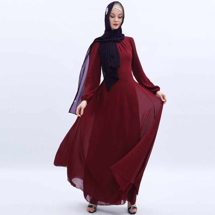 Chiffon Elegant Muslim Photography Dresses 2021  Maxi Dress For women with Hijab