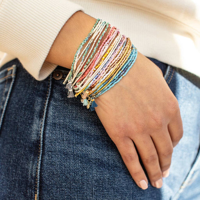 Chromacolor Miyuki Bracelet Trio - Bright Multi/Silver