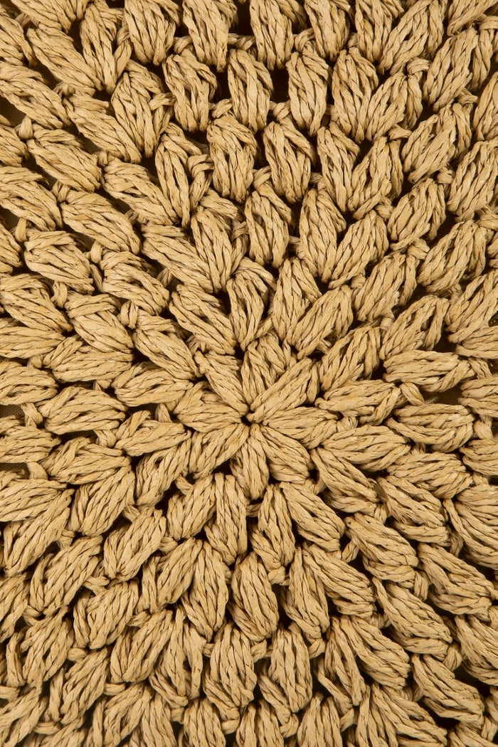 Circle Handle Straw Bag