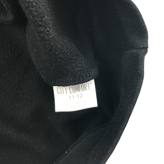 City Comfort 11-12 years black gaming print cotton hoodie