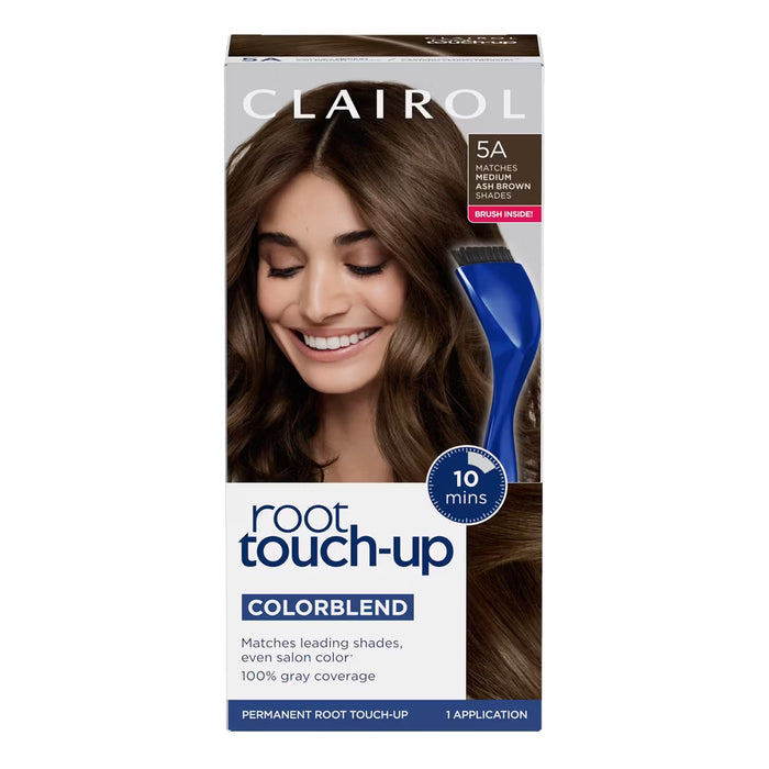 Clairol Root Touch-Up Permanent Hair Color Kit, 5A Medium Ash Brown - 12 Pack