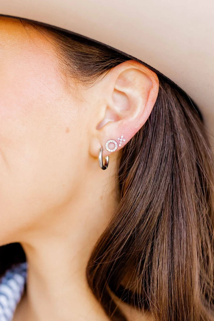 Clara Cross Stud Screwback Earring