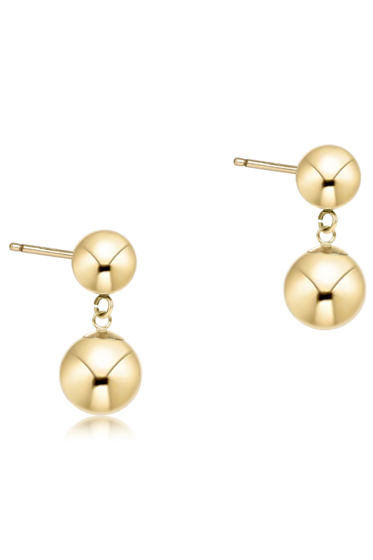 Classic 10mm Ball Drop Stud - Gold