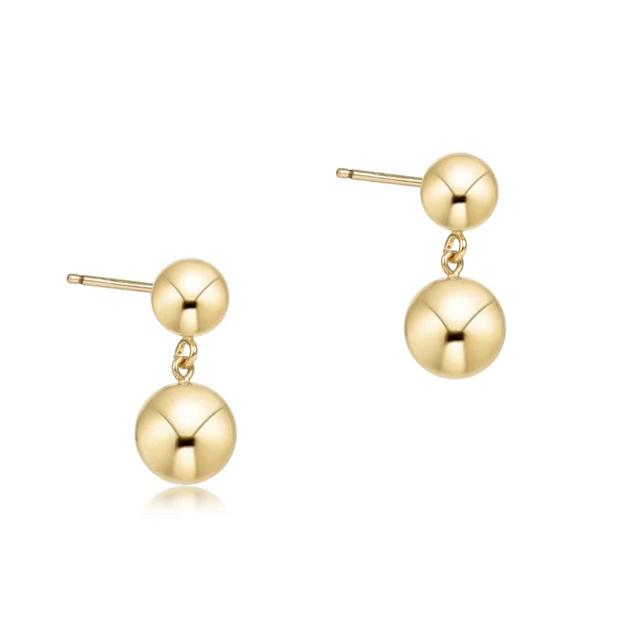 Classic 8mm Ball Drop Stud - Gold