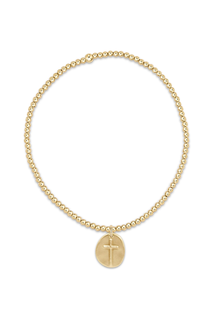 Classic Gold 2mm Bracelet- Inspire Small Gold Disc