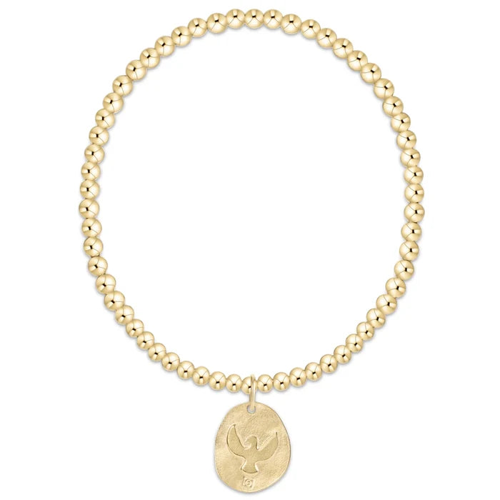 Classic Gold 3mm Bracelet - Inspire America Gold Disc