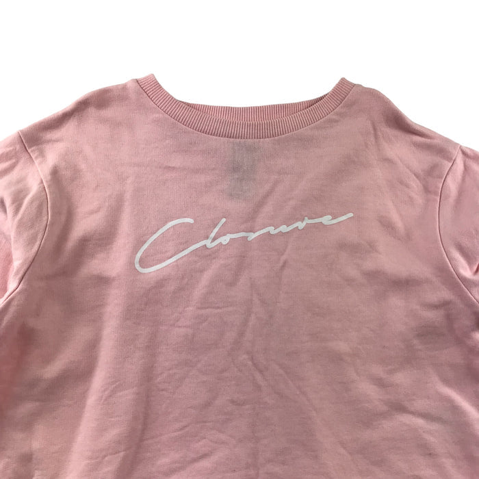 Closure 12 years pink cropped cotton sweater