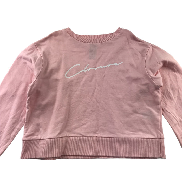 Closure 12 years pink cropped cotton sweater
