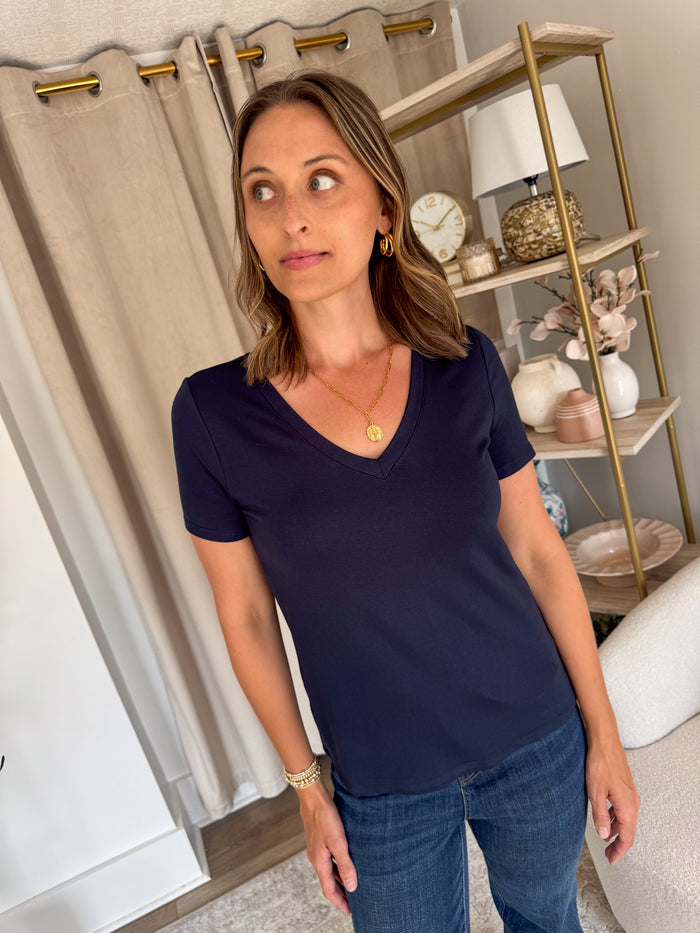 Liverpool Club Navy Short Sleeve Tee – women's short sleeve tee