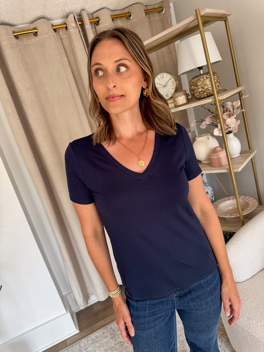Liverpool Club Navy Short Sleeve Tee – women's short sleeve tee