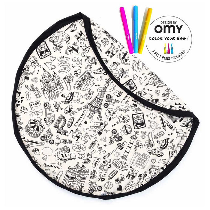 Play & Go Colour My Bag Paris Storage Bag & Play Mat - Large | Koop.co.nz