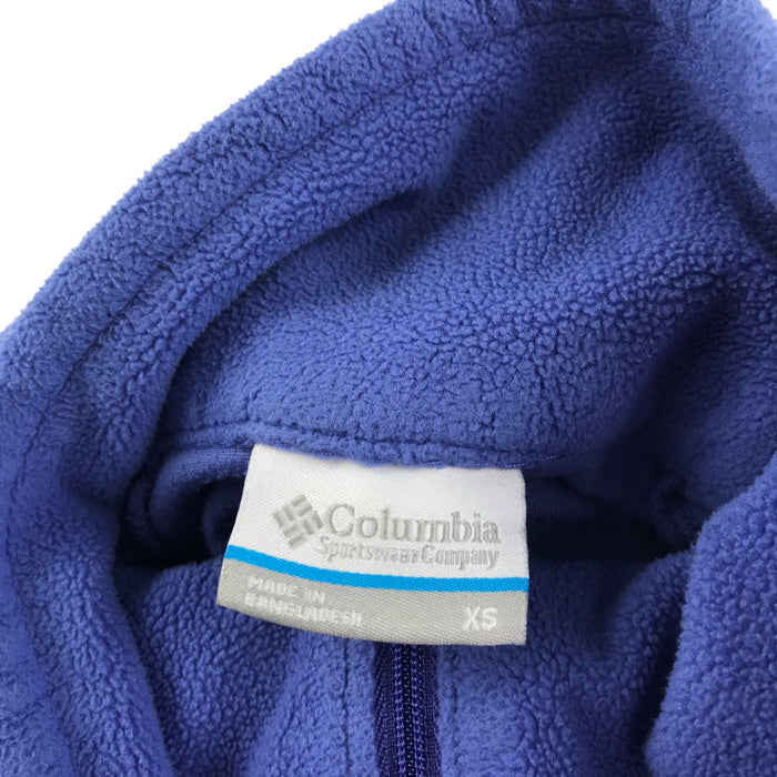 Columbia XS blue quarter zip pull-over