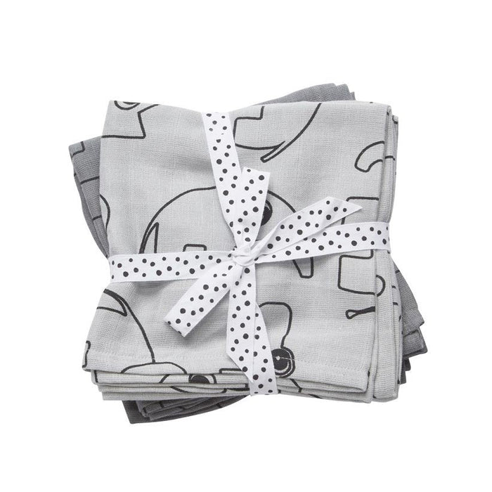 Done By Deer Contour Swaddle 2pk - Grey | Koop.co.nz