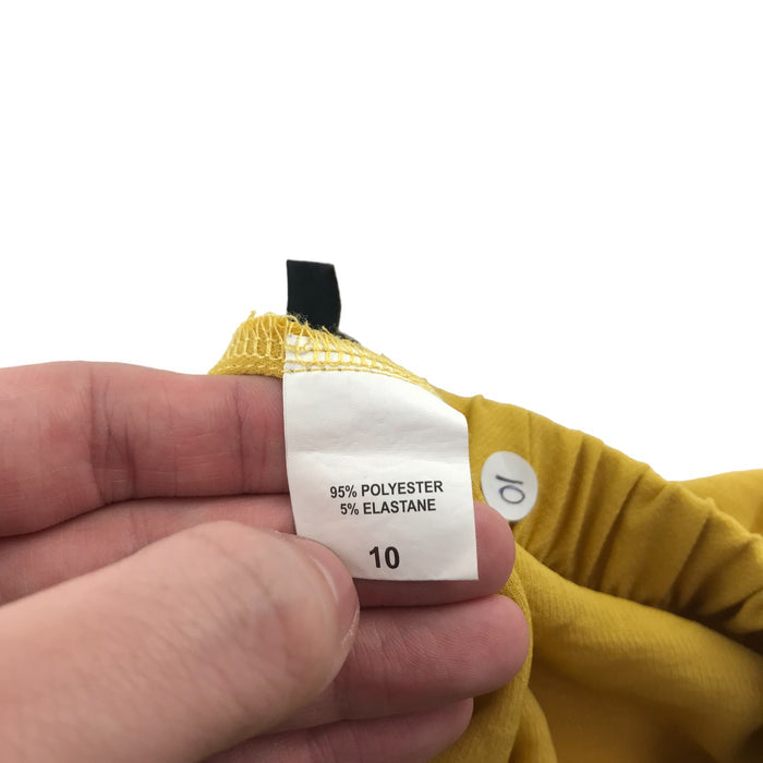 Cosmic Kids 10 years yellow plain with tie waist shorts