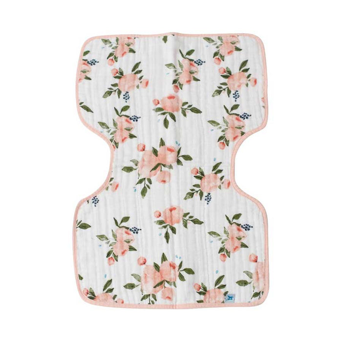 Little Unicorn Cotton Muslin Burp Cloth – Watercolour Roses | Koop.co.nz
